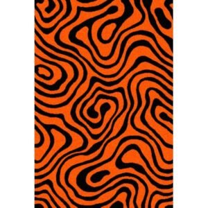 Alfombra DISEÑO MODERNO RAYAS ONDULADAS FONDO JASPEADO. 237 - Imagen 3