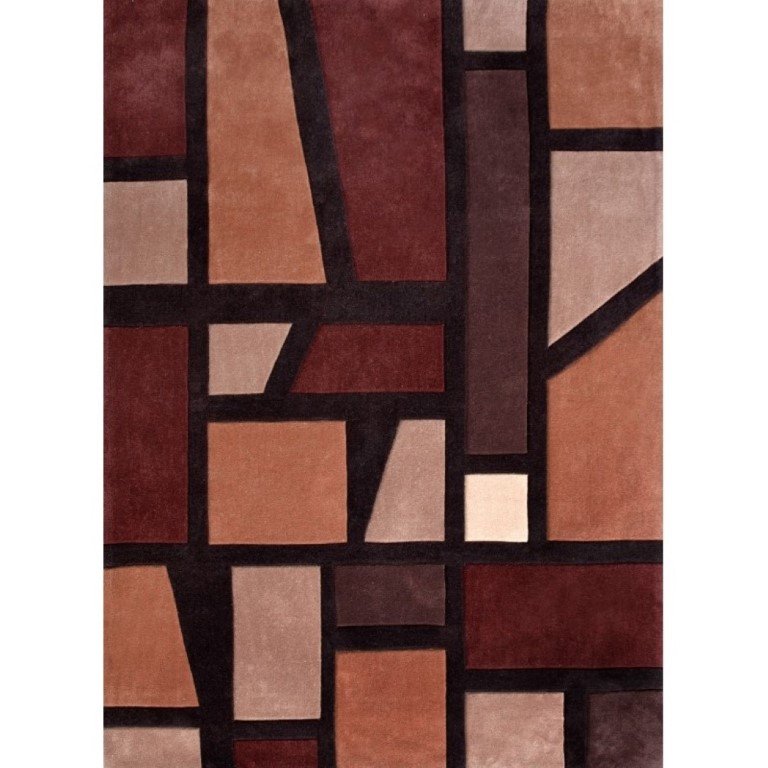 Alfombra Diseño moderno de cuadros estilo Mondrian, efecto relieve 424 - Imagen 2