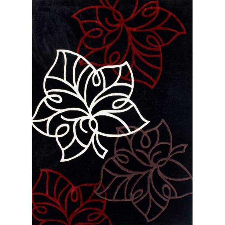 Alfombra Diseño moderno con hojas con efecto relieve 429