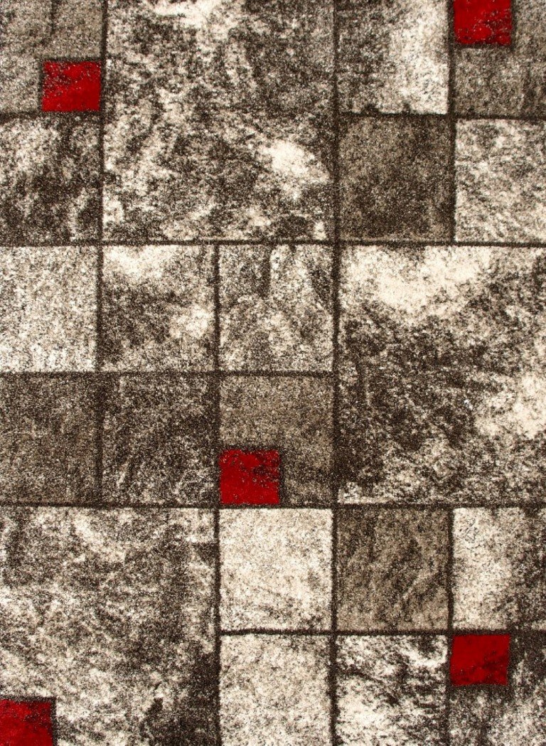 Alfombra Diseño moderno de cuadros y marmoleado. 347 - Imagen 2