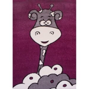 Alternative view of Alfombra Diseño infantil jirafa azul JIRAFA