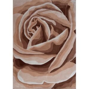 Alfombra Diseño moderno con flor grande con efecto relieve 426