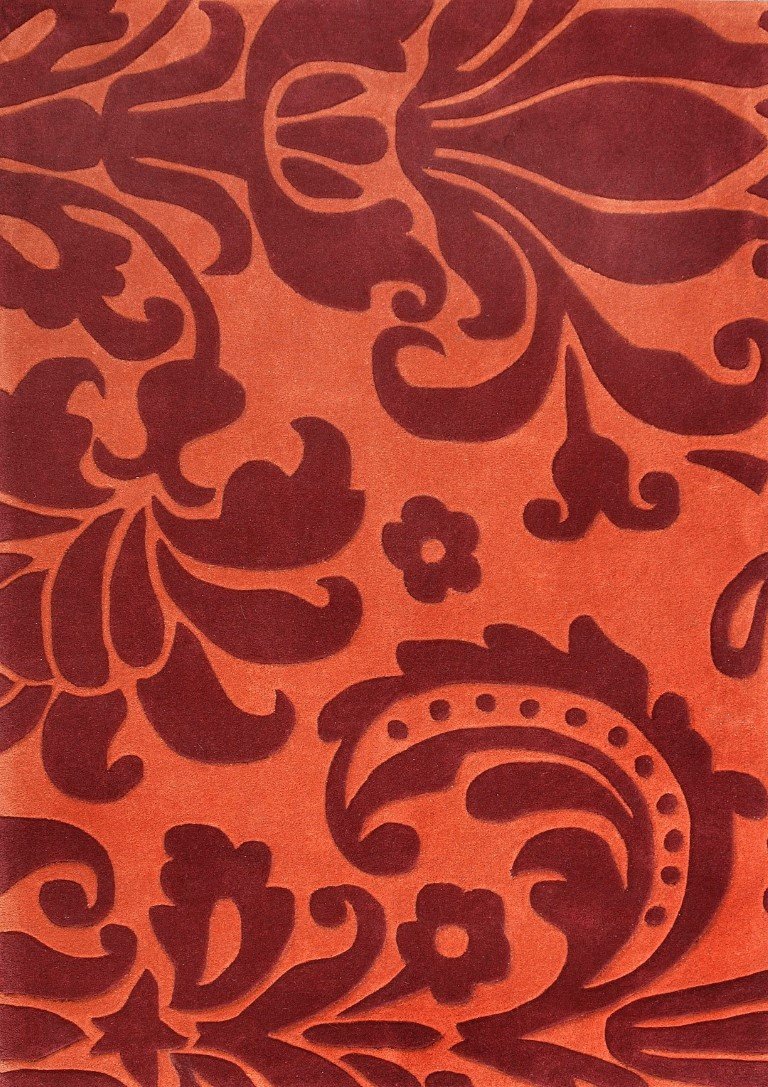 Alfombra Diseño moderno con fliguras florares grandes con efecto relieve 427 - Imagen 3