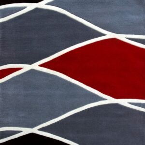 Alfombra Diseño moderno con lineas onduladas con efecto relieve 431