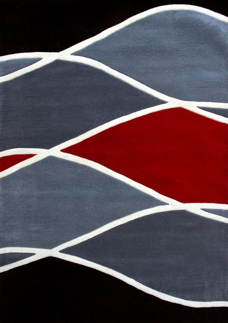 Alfombra Diseño moderno con lineas onduladas con efecto relieve 431