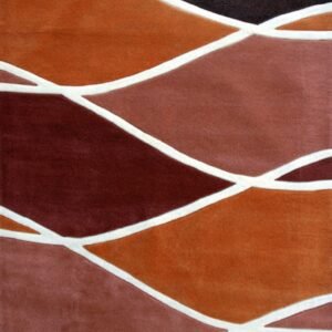 Alternative view of Alfombra Diseño moderno con lineas onduladas con efecto relieve 431