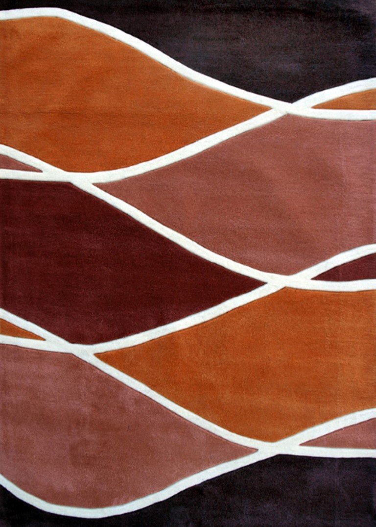 Alfombra Diseño moderno con lineas onduladas con efecto relieve 431 - Imagen 2