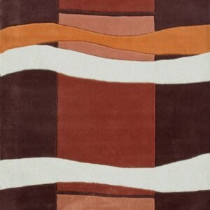 Alfombra Diseño moderno con lineas onduladas con efecto relieve 432