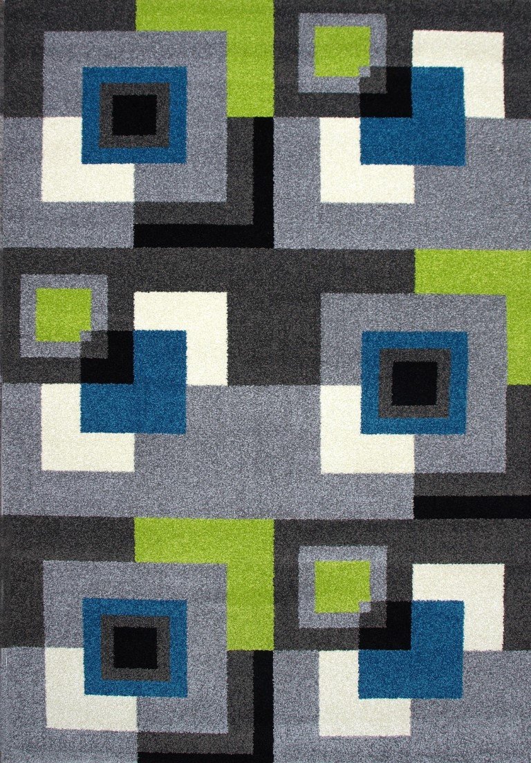 Alfombra Diseño cuadros con relieve 4336
