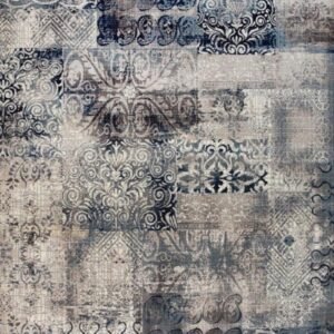 Alfombra Moderna, diseño Patchwork-cachemir,degradé 5991