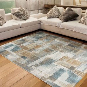 Alfombra Alfombra actual, estilo moderno, con efecto relieve, 057