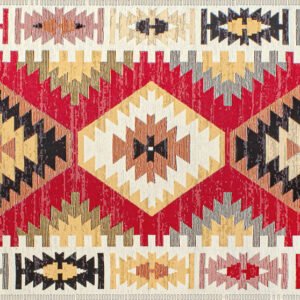 Alfombra Alfombra tipo Kilim, Algodón-polyester, fina, clasica. 303