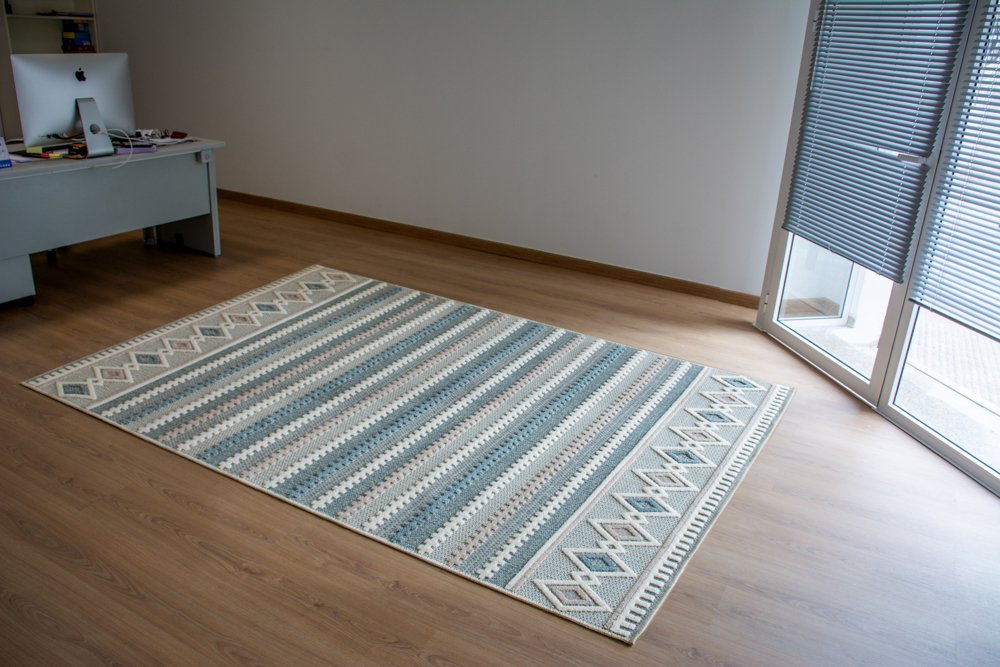 Alfombra Actual, resistente, algodón reciclado, lavable,In-Out. 186